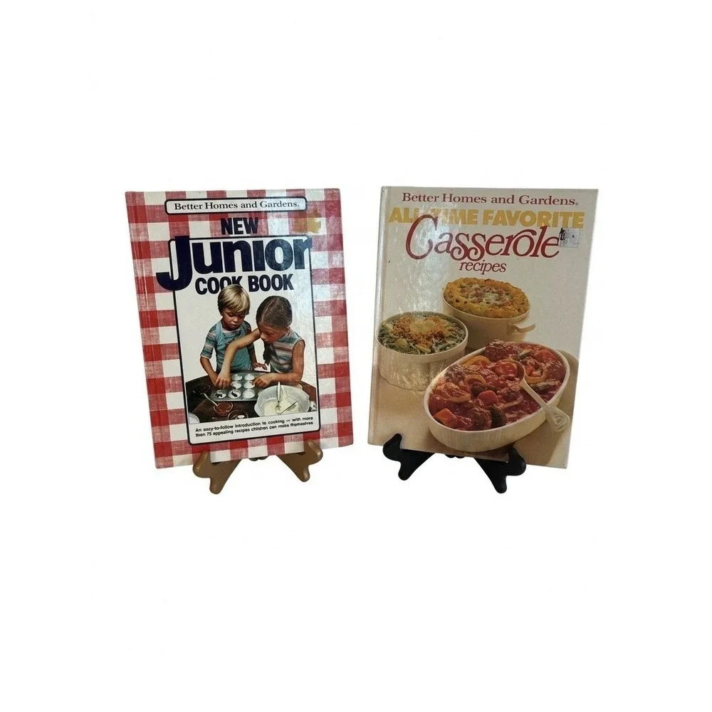 Lot of 2 Vintage Better Homes & Gardens Cookbooks New Junior & Casserole Recipes